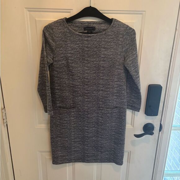 Tahari Black and Gray Textured Mini Dress - Picture 5 of 5